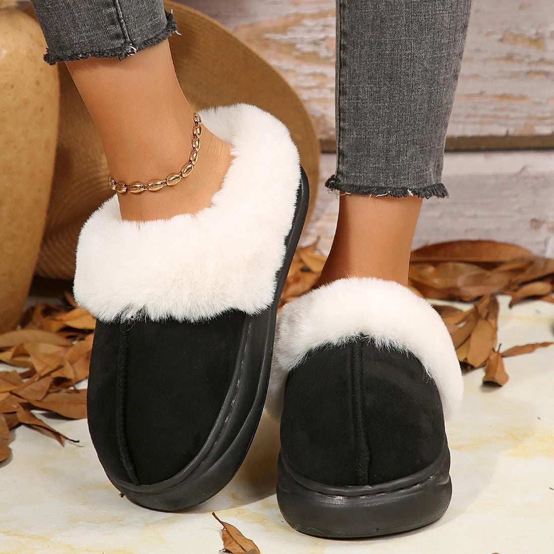 Cozy Cuff Plush Slippers