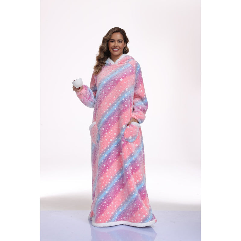GlowCloud Oversized Sherpa Hooded Blanket