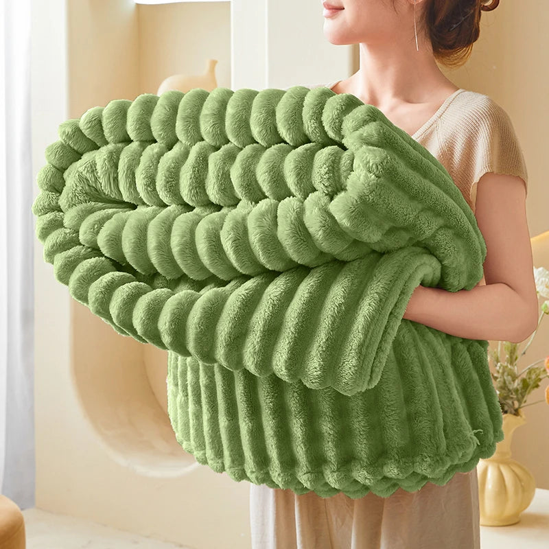 CloudStripe Cozy Throw Blanket