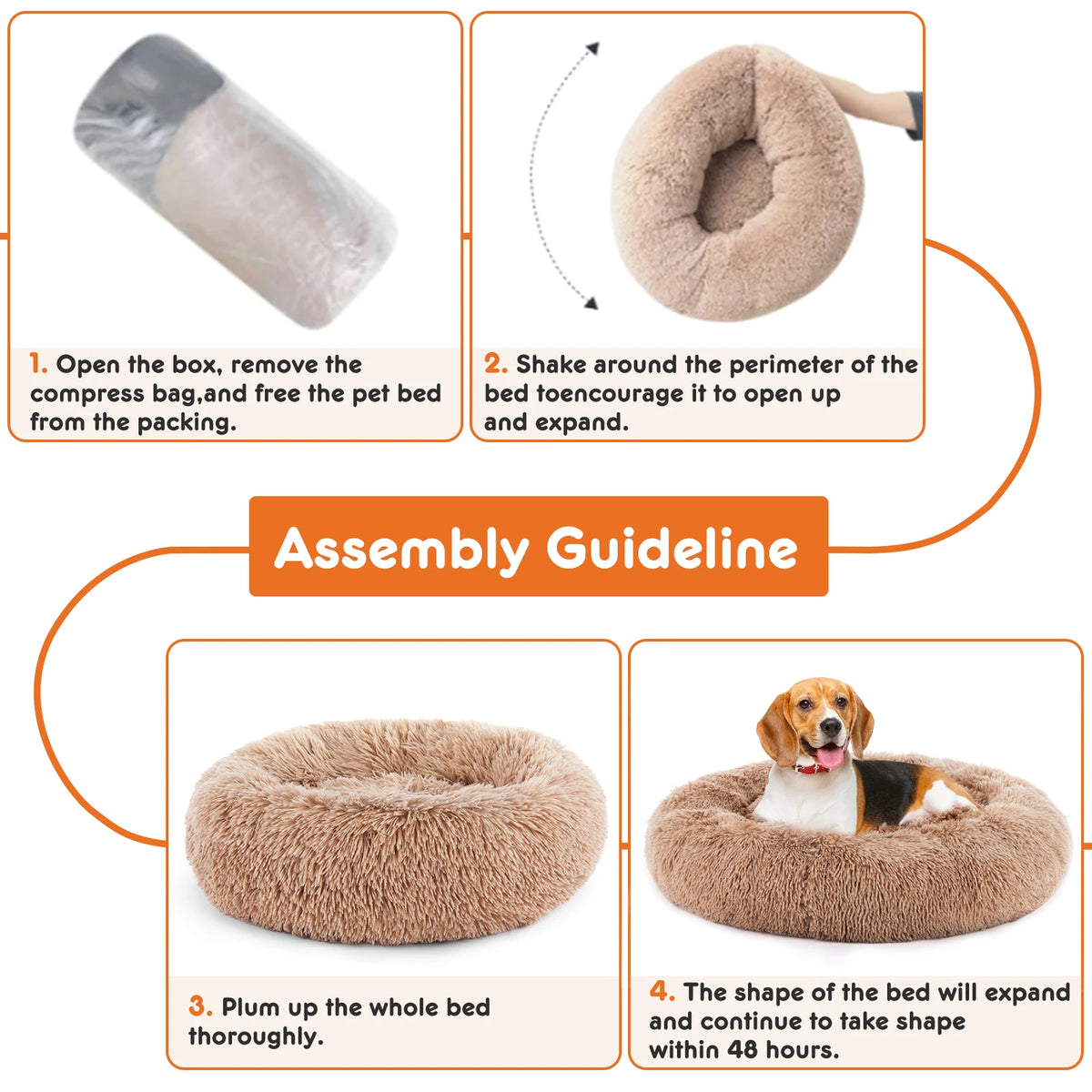 Cozy Nest Plush Pet Bed