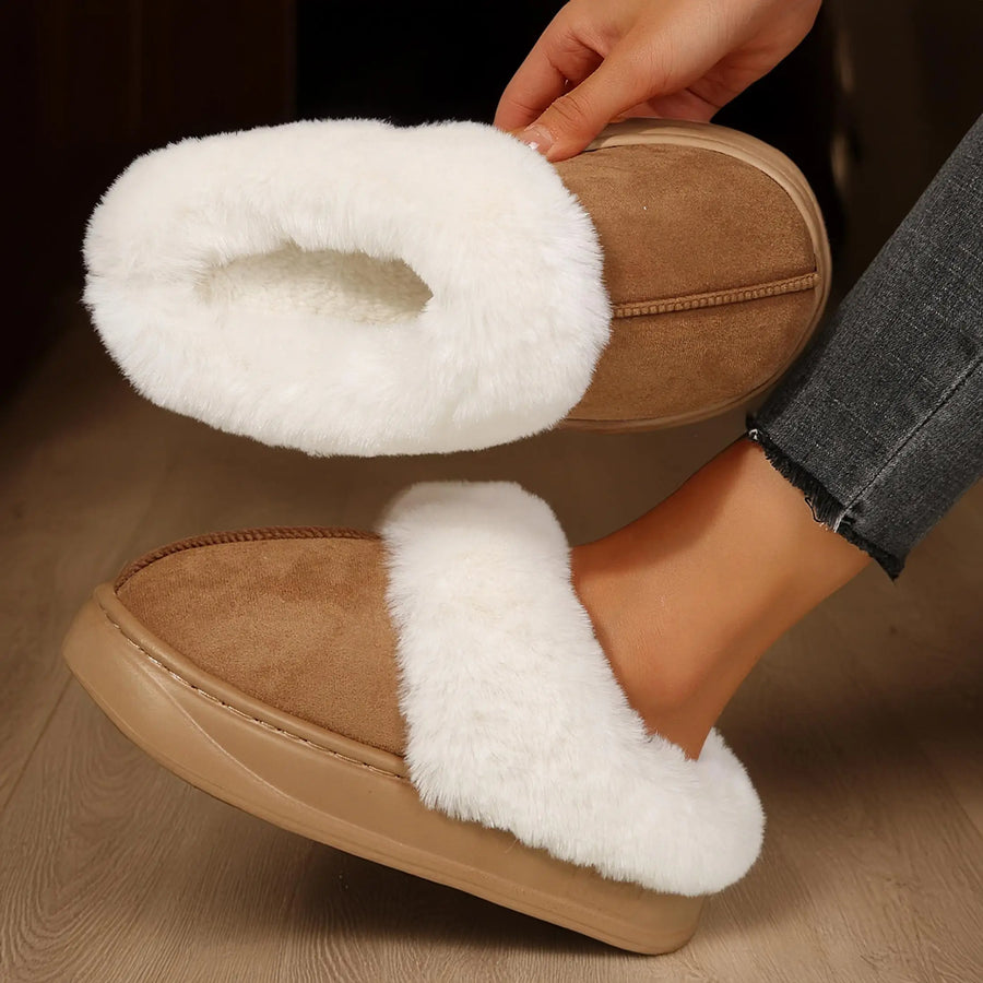 Cozy Cuff Plush Slippers