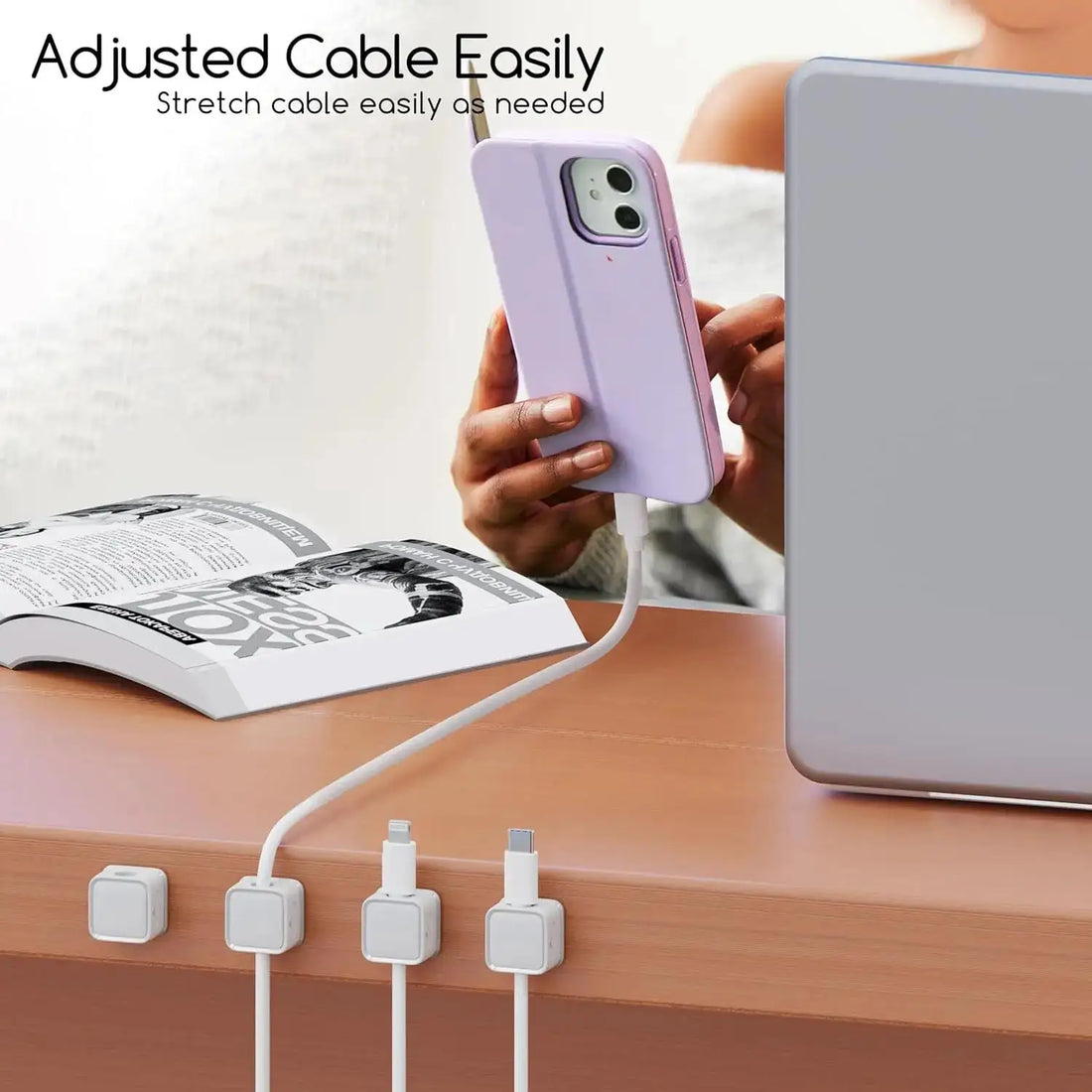 Magnetic Cable Clips — 6-Pack
