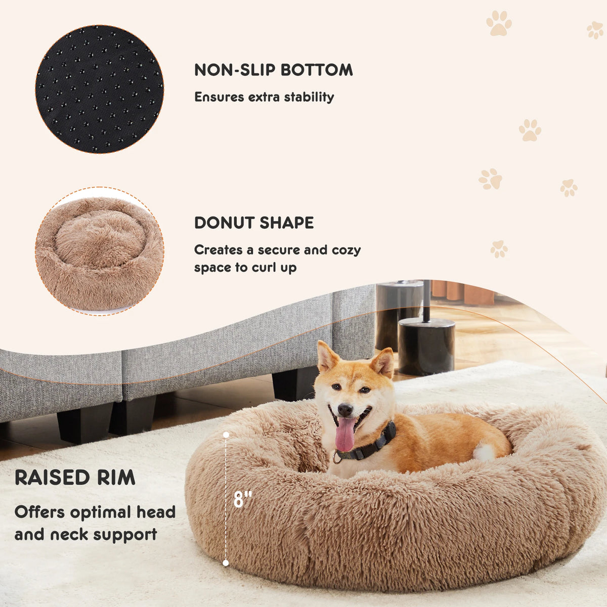 Cozy Nest Plush Pet Bed