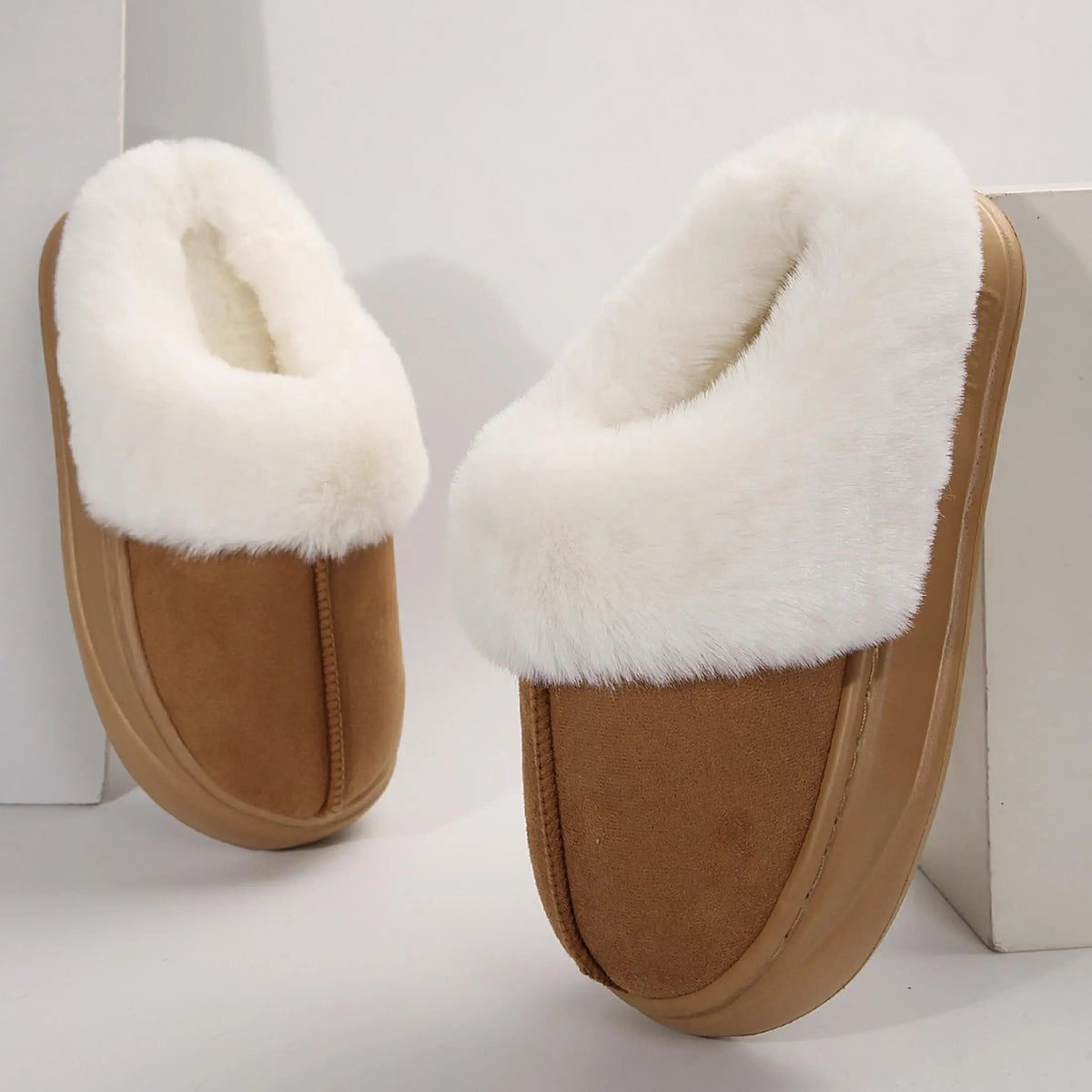 Cozy Cuff Plush Slippers