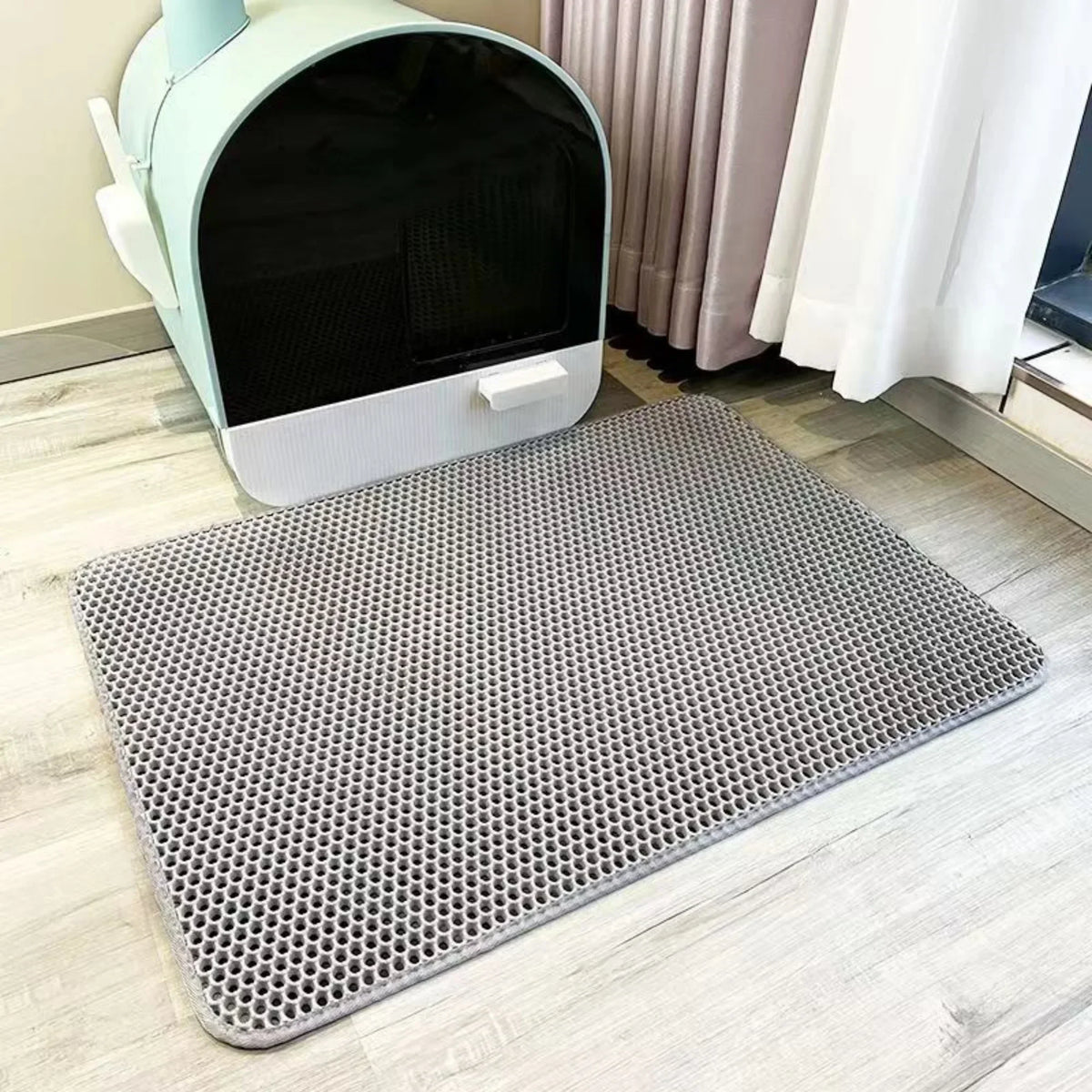 Double-Layer Cat Litter Catching Mat