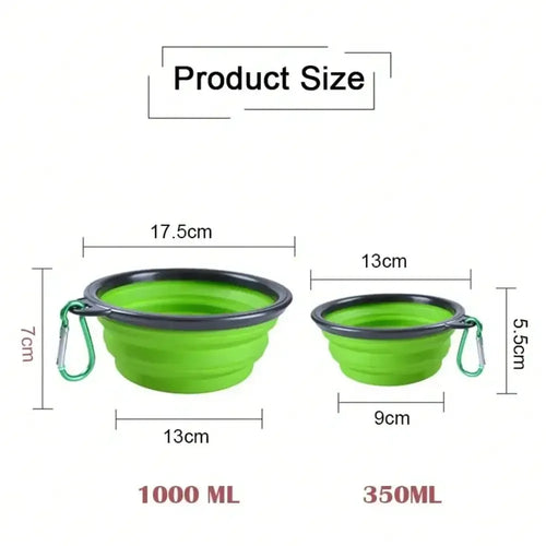 2-in-1 Collapsible Travel Pet Bowl
