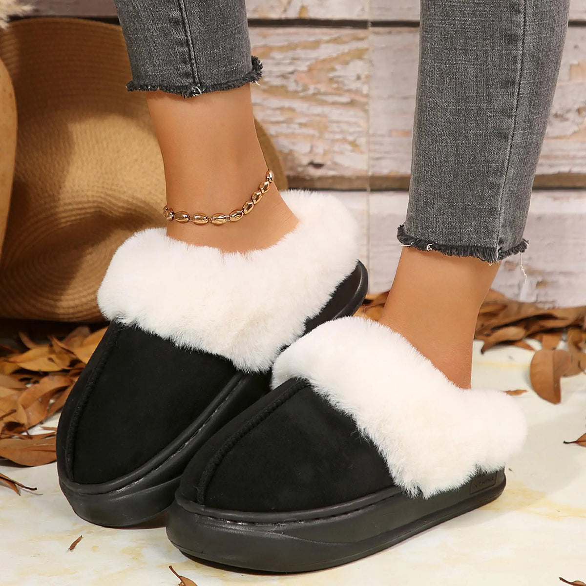 Cozy Cuff Plush Slippers