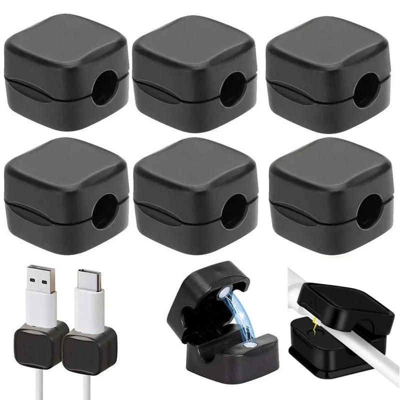 Magnetic Cable Clips — 6-Pack