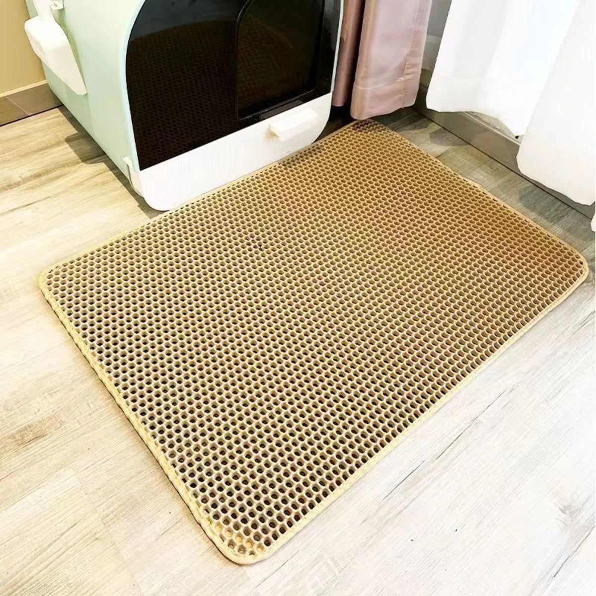 Double-Layer Cat Litter Catching Mat