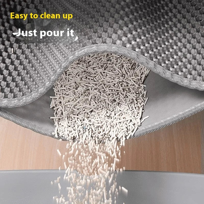 Double-Layer Cat Litter Catching Mat