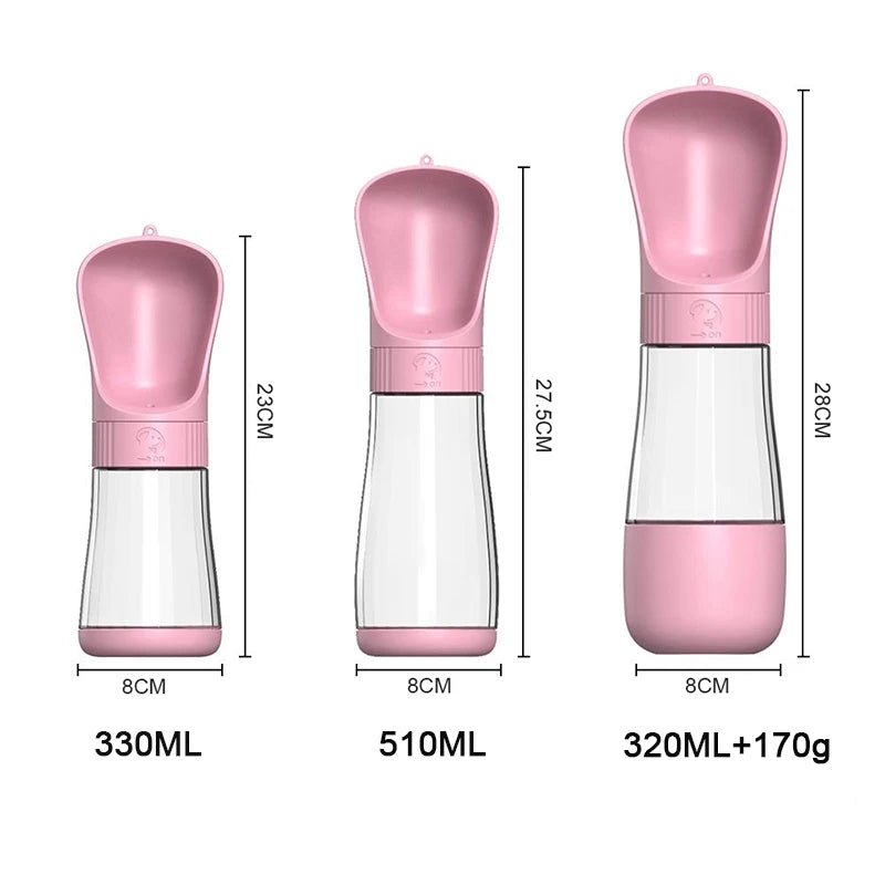 2-in-1 Travel Water & Treat Bottle