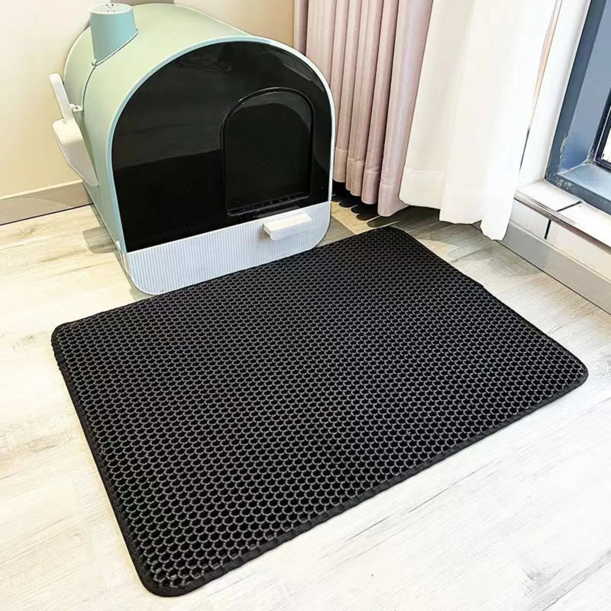 Double-Layer Cat Litter Catching Mat
