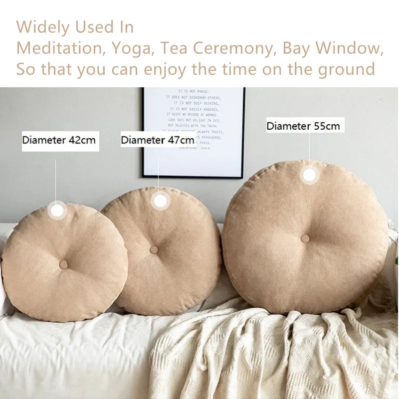 Soft Landing Round Floor Pillow