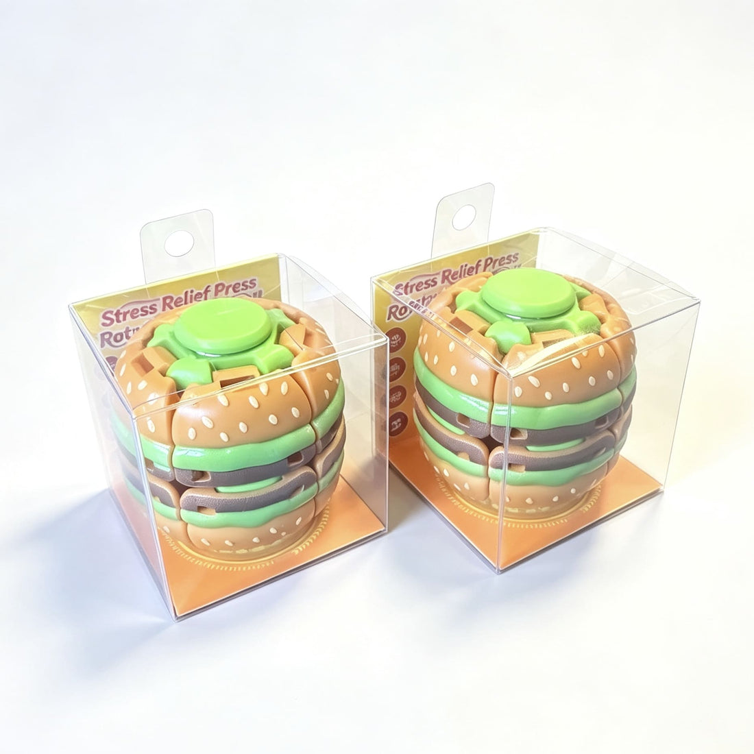 Burger Push Spinner Toy
