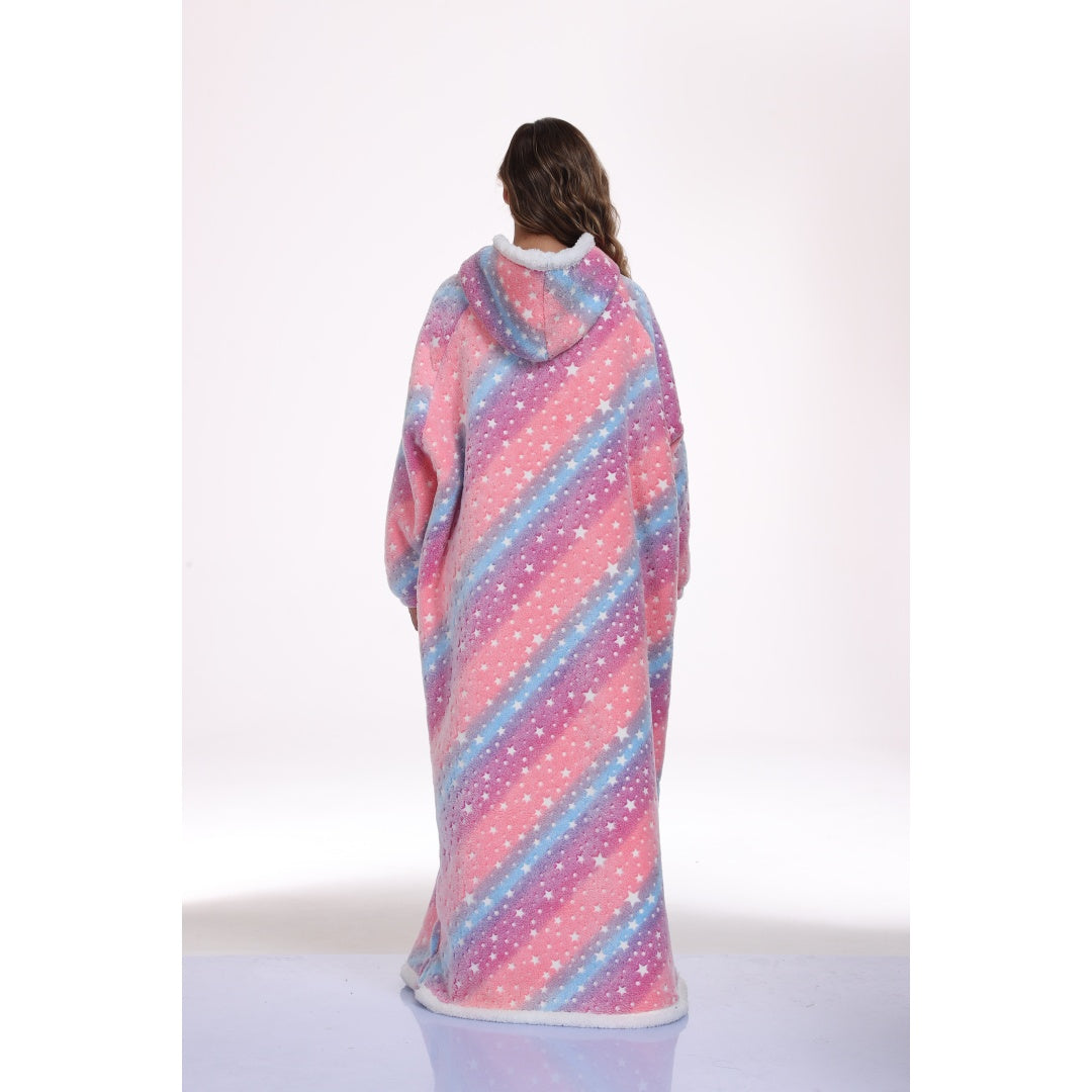 GlowCloud Oversized Sherpa Hooded Blanket